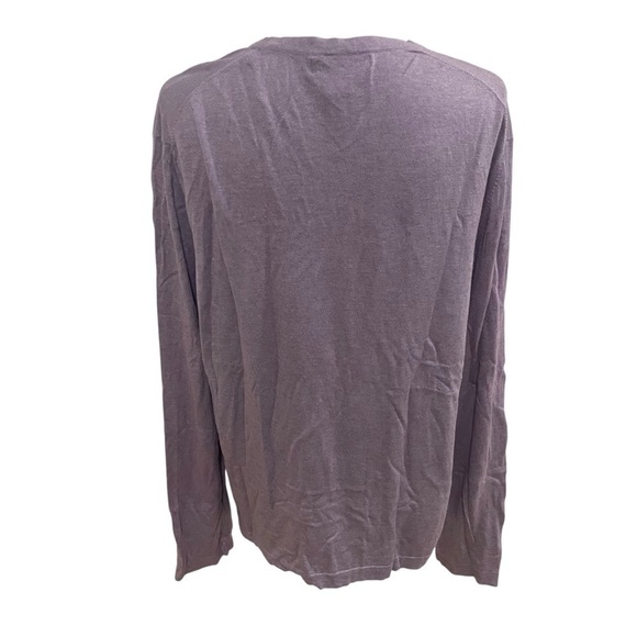 Banana Republic Light Weight Luxury Blend V-Neck Purple Sweater Flawed Size L - Picture 3 of 12